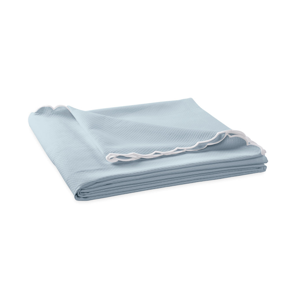 Diamond Pique Coverlet Light Blue 