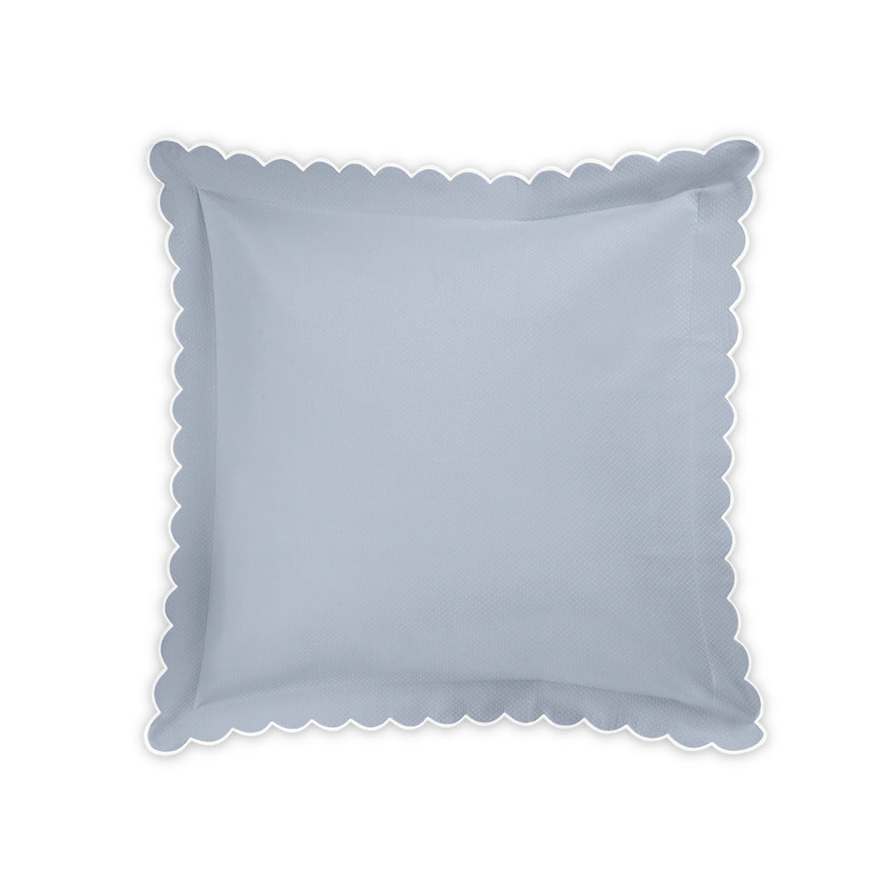 Diamond Pique Sham Hazy Blue Euro 