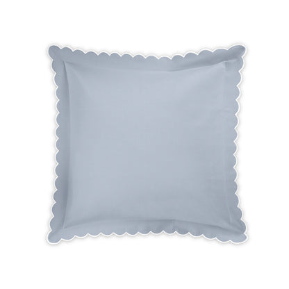 Diamond Pique Sham Hazy Blue Euro 