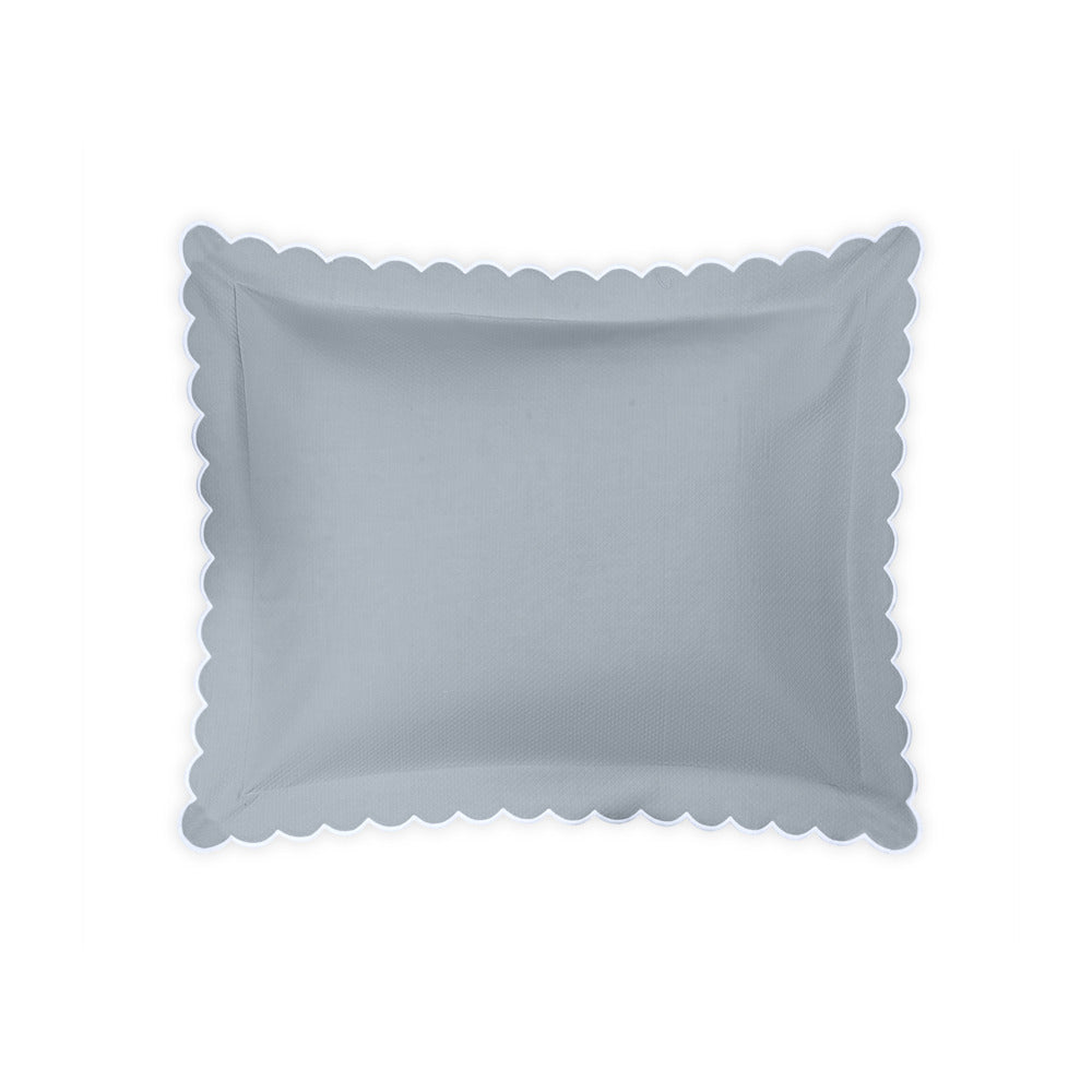 Diamond Pique Sham Hazy Blue Standard 