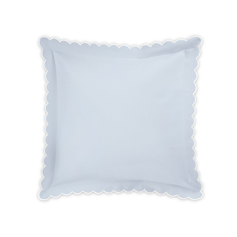 Diamond Pique Sham Light Blue Euro 