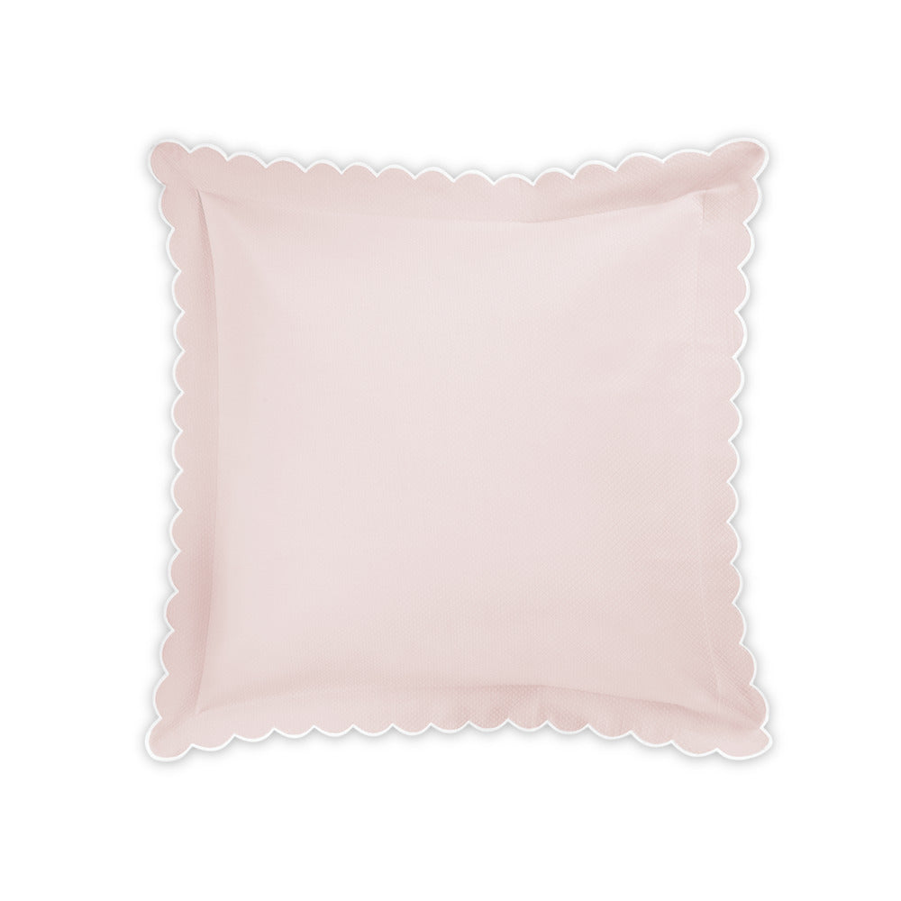 Diamond Pique Sham Pink Euro 