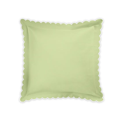 Diamond Pique Sham Spring Green Euro 