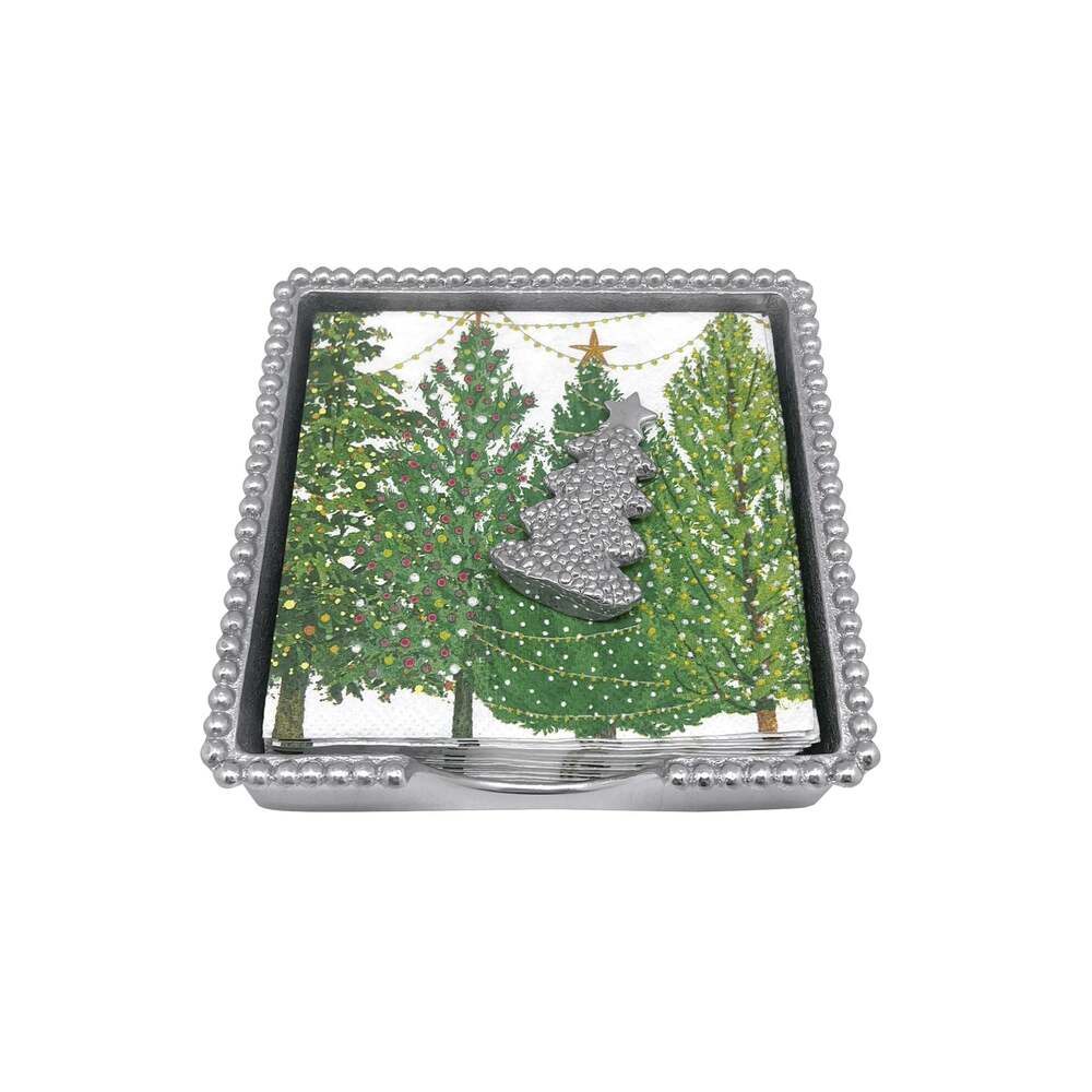 Dotty Tree Beaded Napkin Box by Mariposa