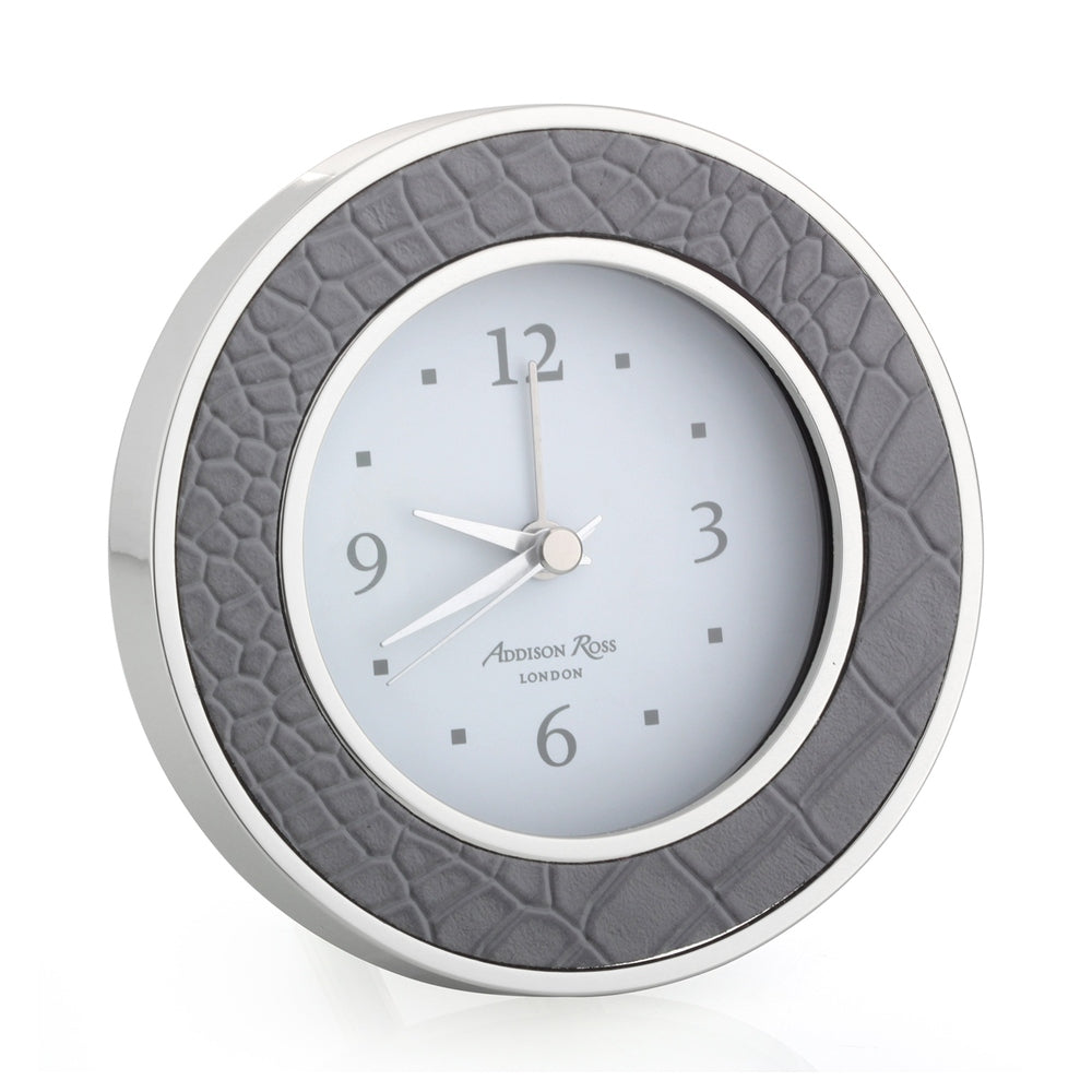 Dove Croc Silver Alarm Clock by Addison Ross