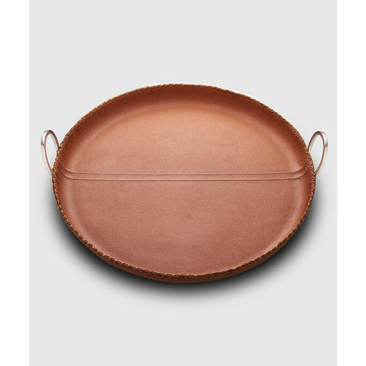 Durango Leather Round Tray by Mary Jurek Design 