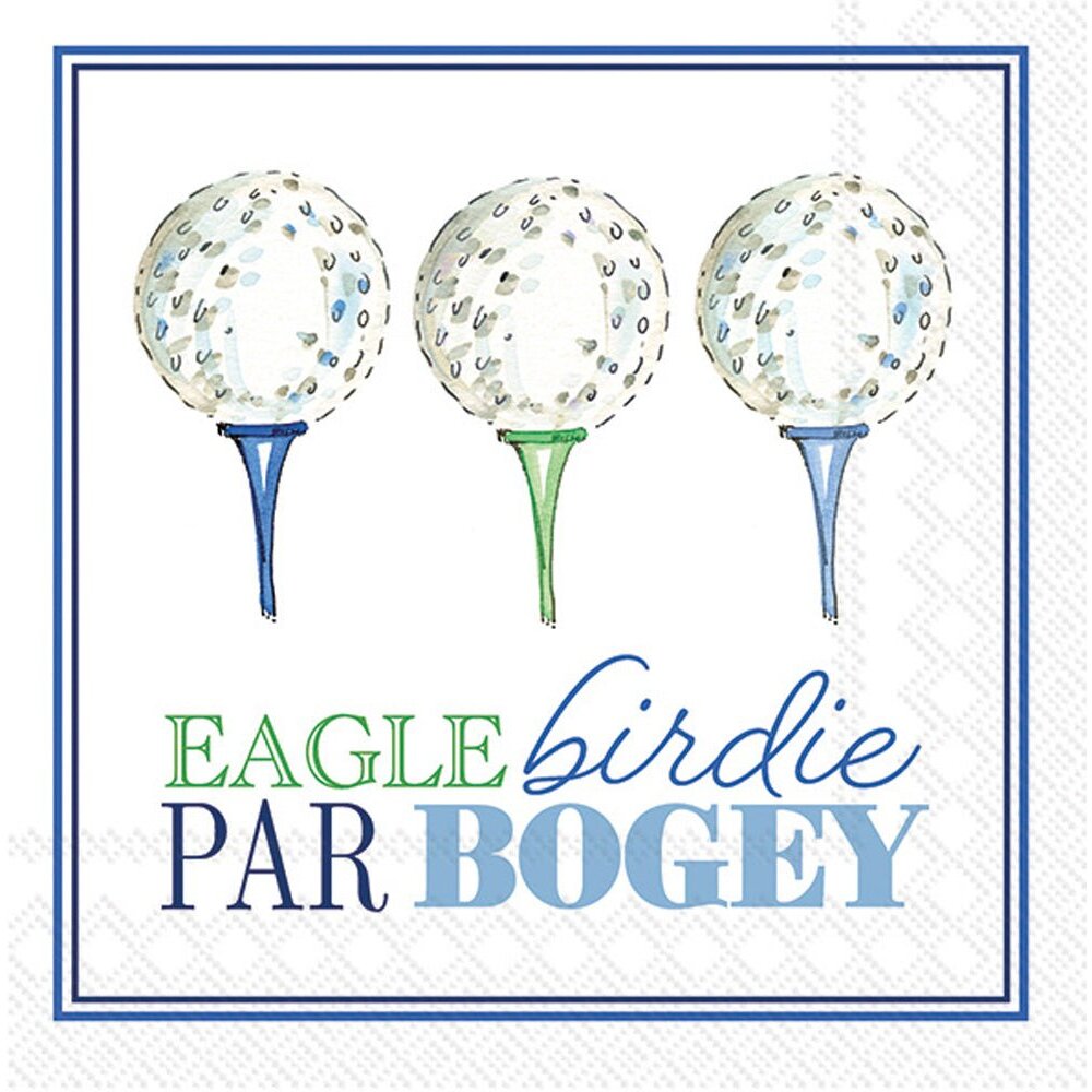 Eagle Birdie Par Bogey Cocktail Napkin By Boston International by Mariposa