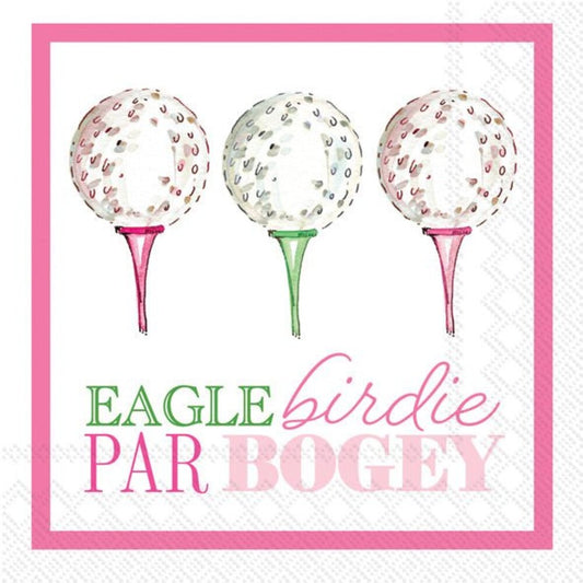 Eagle Birdie Par Golf Cocktail Napkin By Boston International by Mariposa