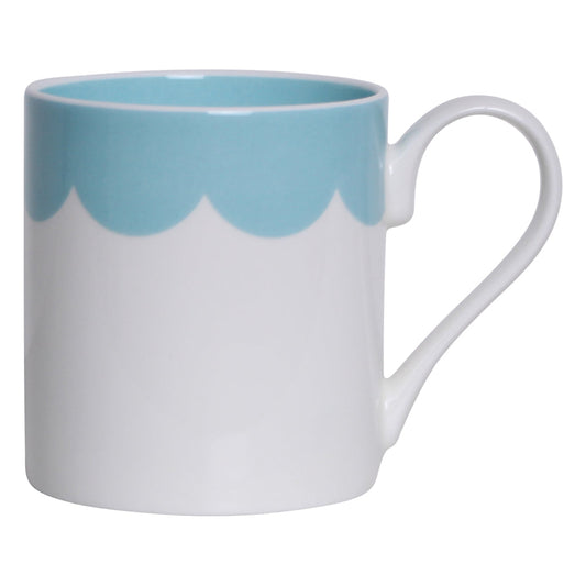 Eau de Nil Scallop Fine China Mug - 280ml by Addison Ross