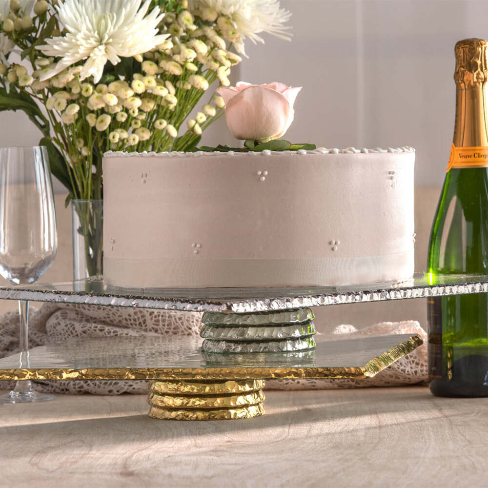 Edgey Square Cake Stand by Annieglass Additional Image -4