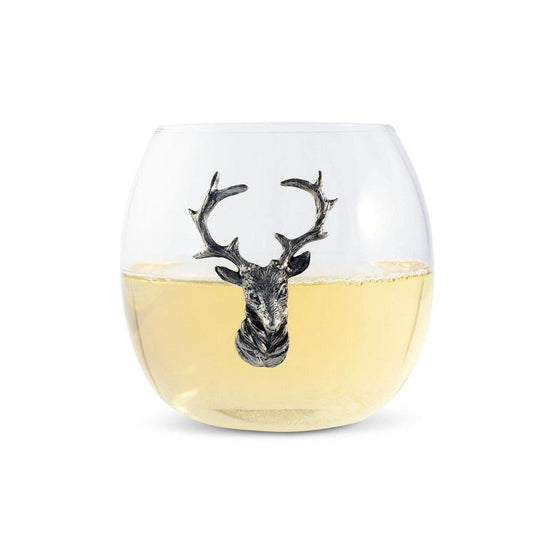 Elk / Deer Stemless Wine Glass by Vagabond House 