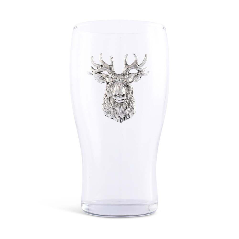 Elk Head Beer Pint Glass - Set of 4 by Arthur Court Designs 2