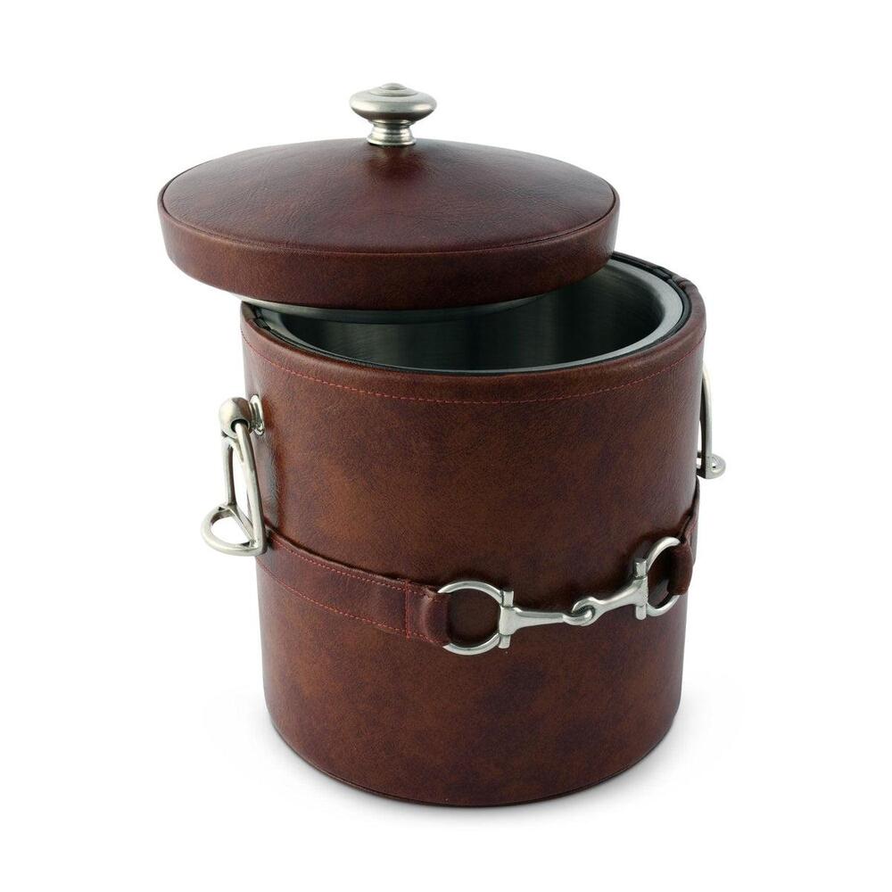 Equestrian Horse Bit Vegan Leather Ice Bucket by Vagabond House 3