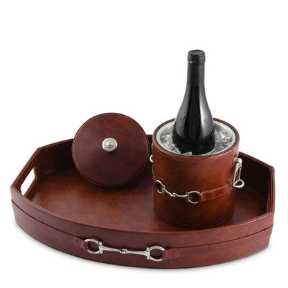 Equestrian Horse Bit Vegan Leather Ice Bucket by Vagabond House 4