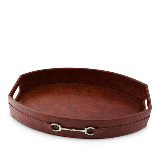 Equestrian Horse Bit Vegan Leather Tray by Vagabond House 