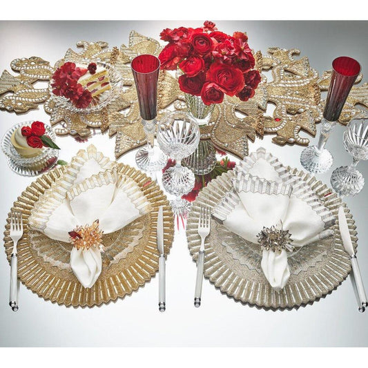 Etoile Napkin White & Silver by Kim Seybert 7