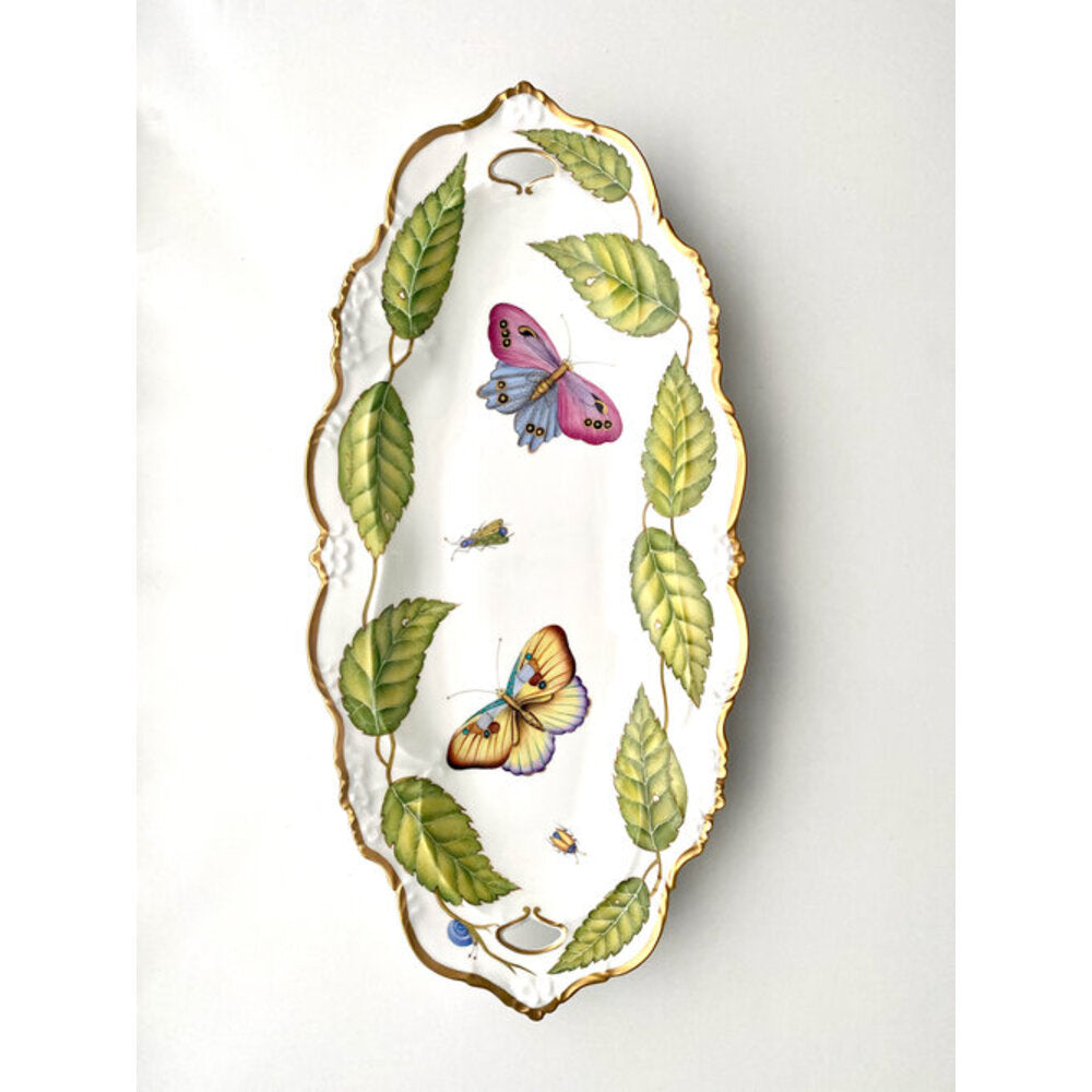 Exotic Butterflies Large Oval Platter by Anna Weatherley 