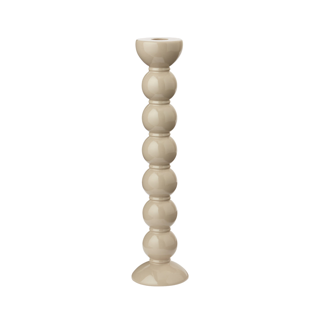 Extra Tall Cappuccino Bobbin Candlestick - 33cm by Addison Ross