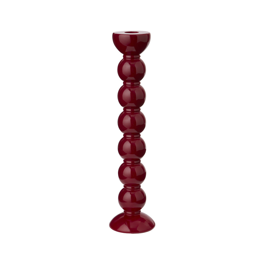 Extra Tall Cherry Bobbin Candlestick - 33cm by Addison Ross