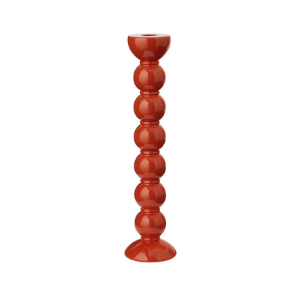 Extra Tall Orange Bobbin Candlestick - 33cm by Addison Ross