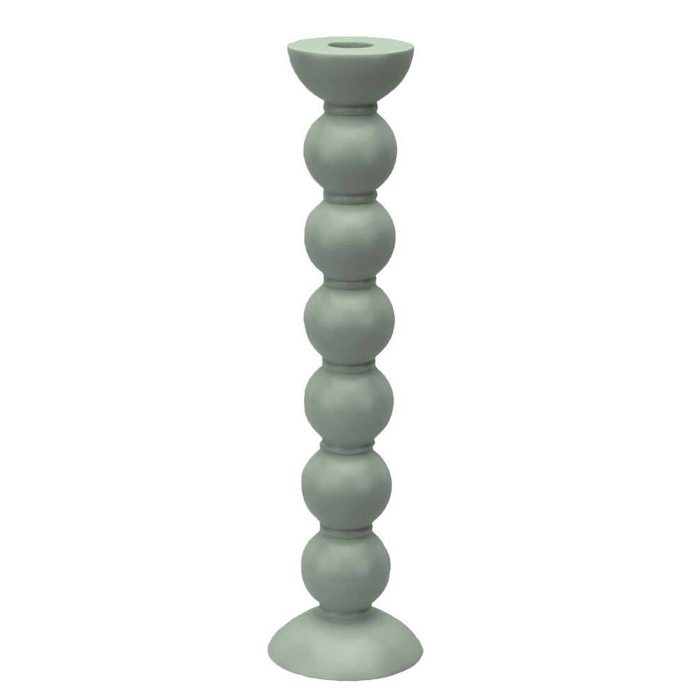 Extra Tall Sage Bobbin Candlestick - 33cm by Addison Ross Additional Image-2