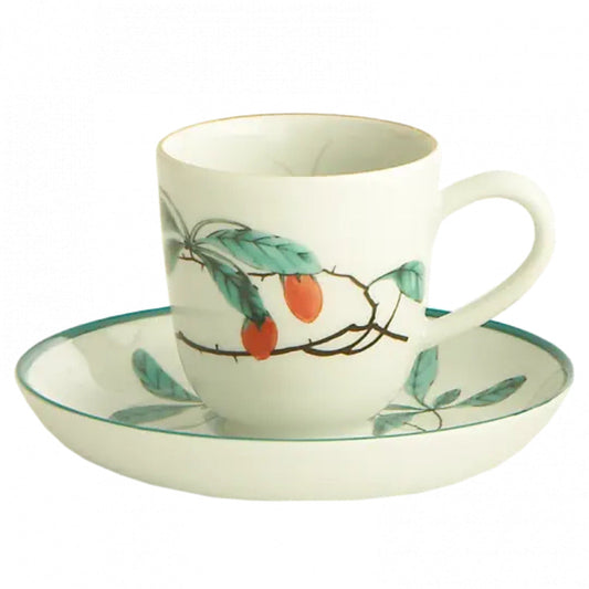 Famille Verte Demitasse Cup & Saucer by Mottahedeh
