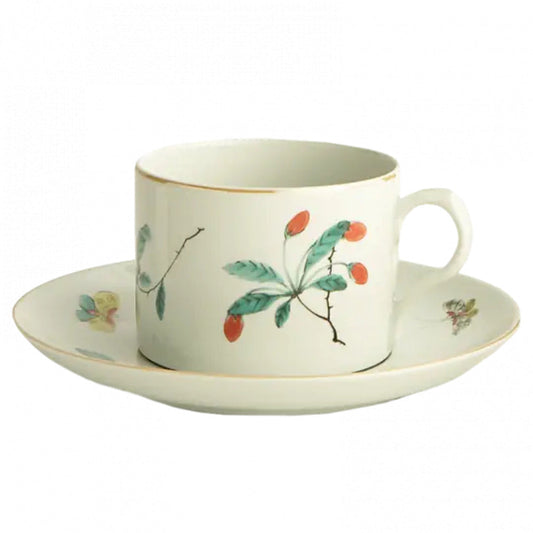 Famille Verte Large Cup & Saucer by Mottahedeh