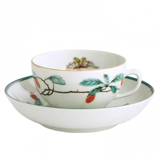 Famille Verte Tea Cup & Saucer by Mottahedeh