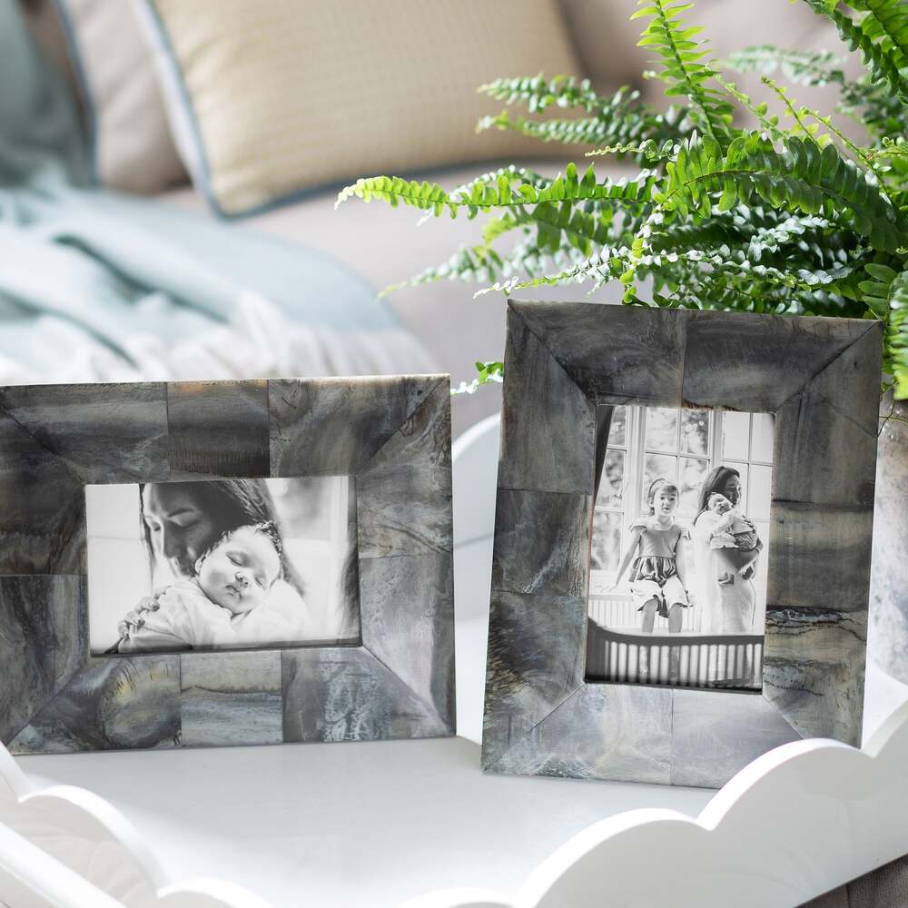 Faux Horn Photo Frame 4"x6" by Addison Ross Additional Image-3