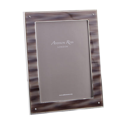 Faux Horn & Silver Photo Frame by Addison Ross