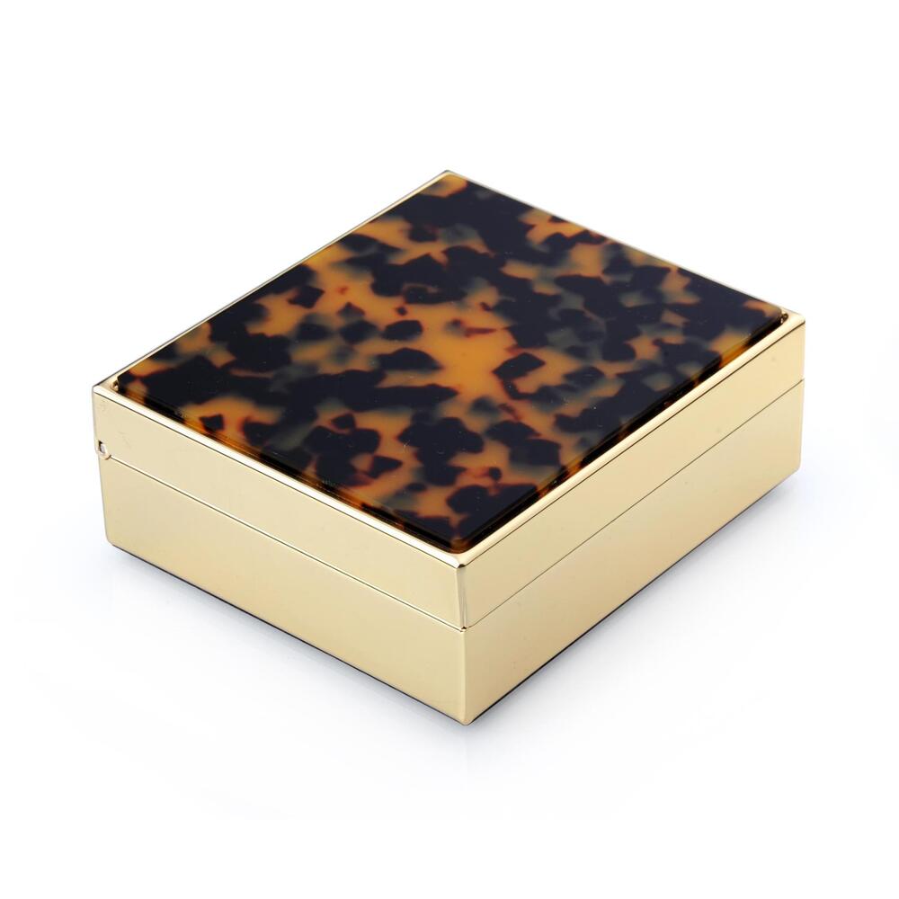 Faux Tortoiseshell & Gold Box 4" by Addison Ross