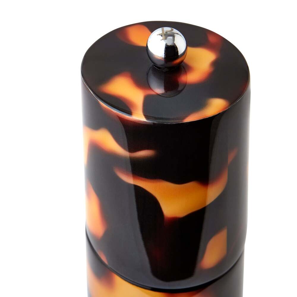 Faux Tortoiseshell Round Column Salt or Pepper Grinder 24cm by Addison Ross Additional Image-2