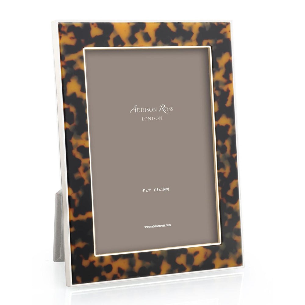 Faux Tortoiseshell & Silver Photo Frame 5"x7" by Addison Ross