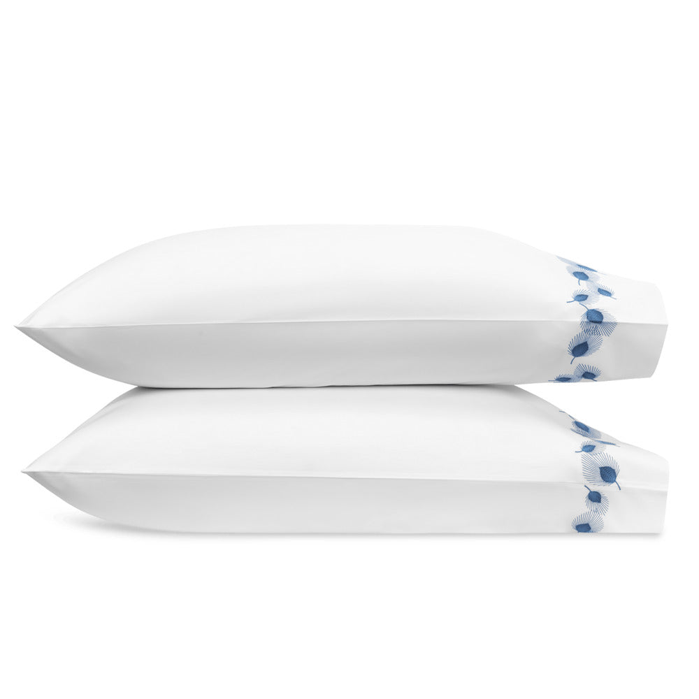 Feather Pillowcase Pair Navy 