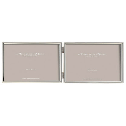 Fine Edged Silver Plated Double Photo Frame by Addison Ross Additional Image-2