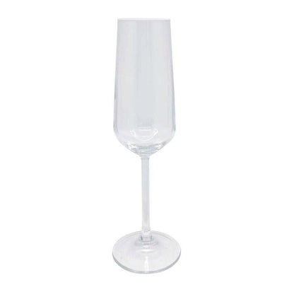 Fine Line Quartz with White Rim Champagne Flute Glass - Set of 4 by Mariposa 6