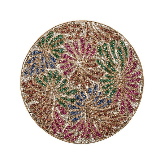 Fireworks Placemat - Set of 2 Gold & Multi by Kim Seybert 