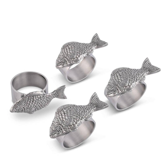 Fish Napkin Rings - Set of 4 by Arthur Court Designs