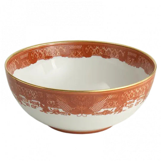 Fitzhugh Cinnabar Salad Bowl by Mottahedeh