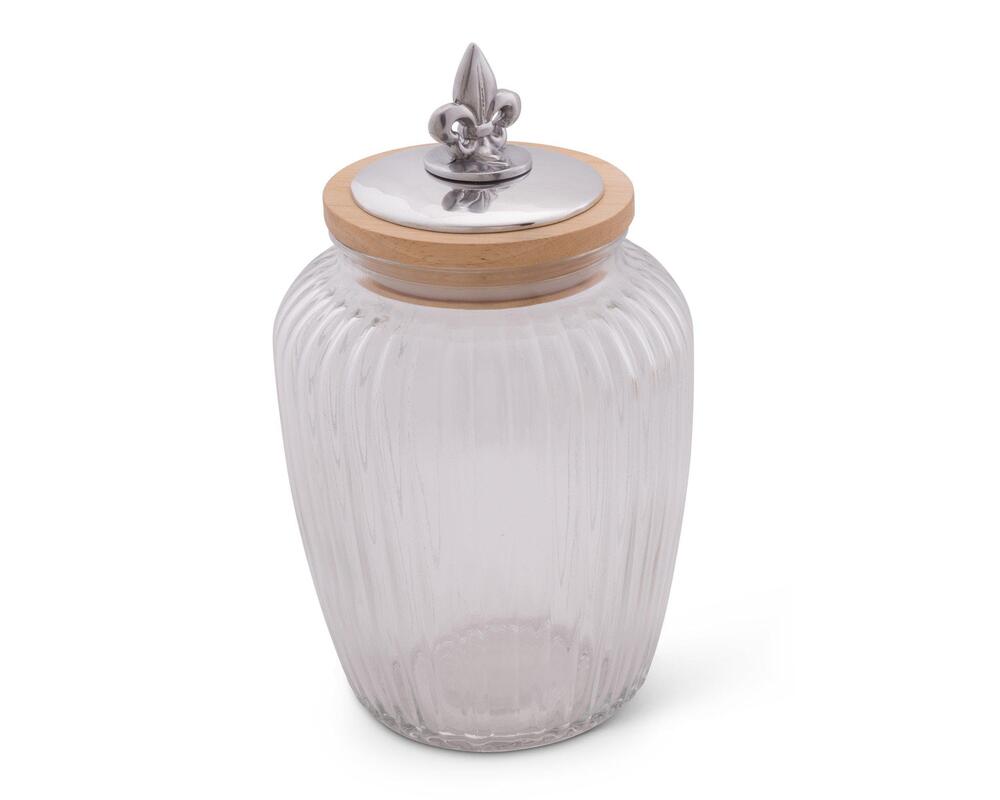 Fleur De Lis Glass Canister by Arthur Court Designs 4