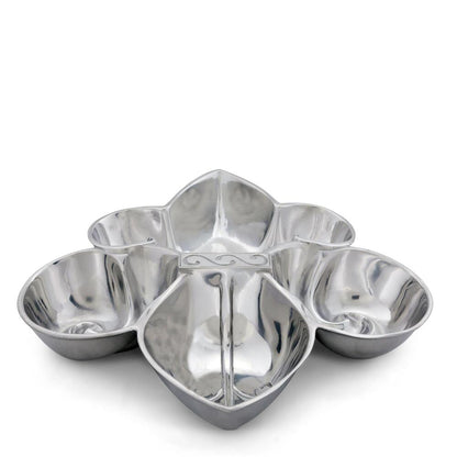 Fleur De Lis Serving Bowl 4 Compartment by Arthur Court Designs