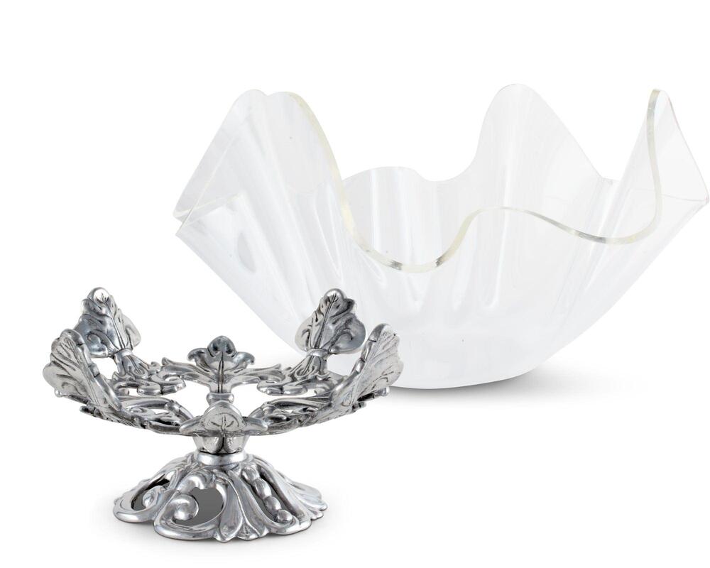 Fleur-De-Lis Stand Acrylic Bowl 14" by Arthur Court Designs 1