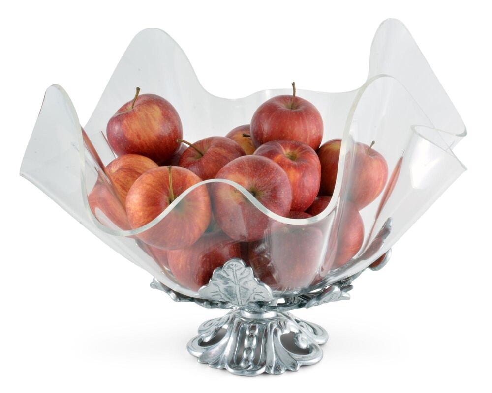 Fleur-De-Lis Stand Acrylic Bowl 14" by Arthur Court Designs 4