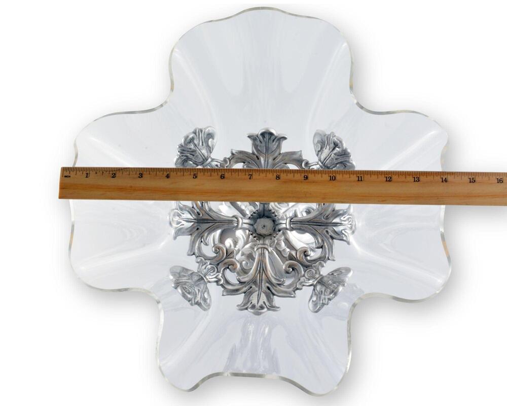 Fleur-De-Lis Stand Acrylic Bowl 14" by Arthur Court Designs 5
