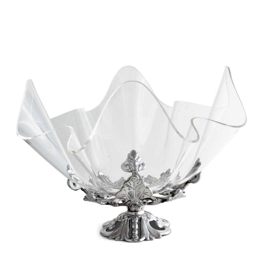 Fleur-De-Lis Stand Acrylic Bowl 14" by Arthur Court Designs