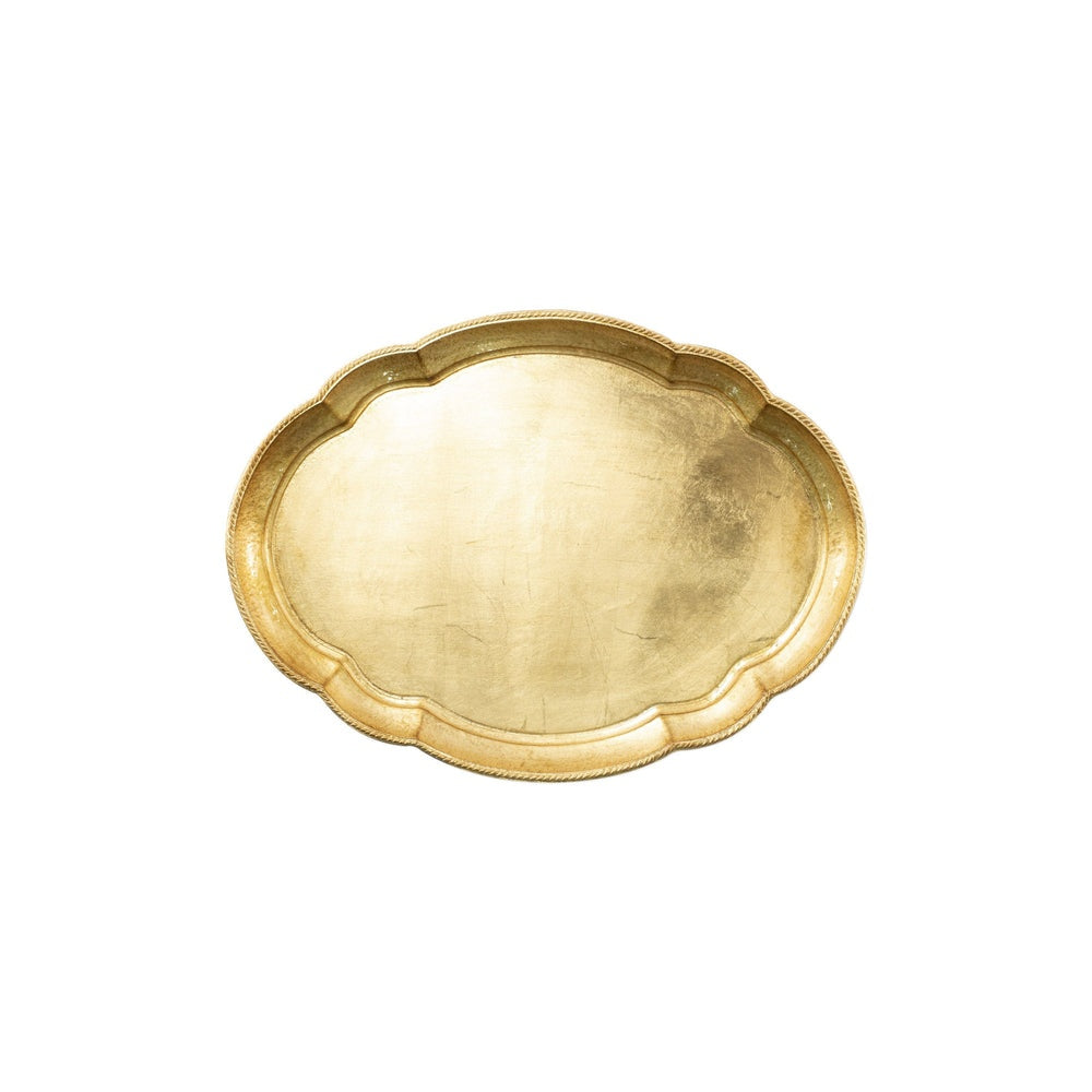 Florentine Gold Lg Oval Tray by Vietri 