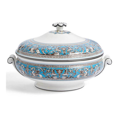Florentine Turquoise Covered Vegetable Dish 42.5 cm by Wedgwood Additional Image - 1