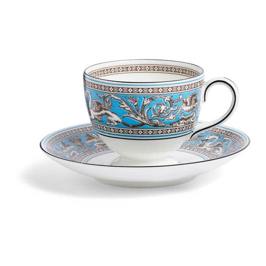 Florentine Turquoise Leigh Teacup And Saucer by Wedgwood