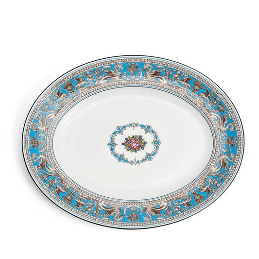 Florentine Turquoise Oval Dish 35 cm by Wedgwood