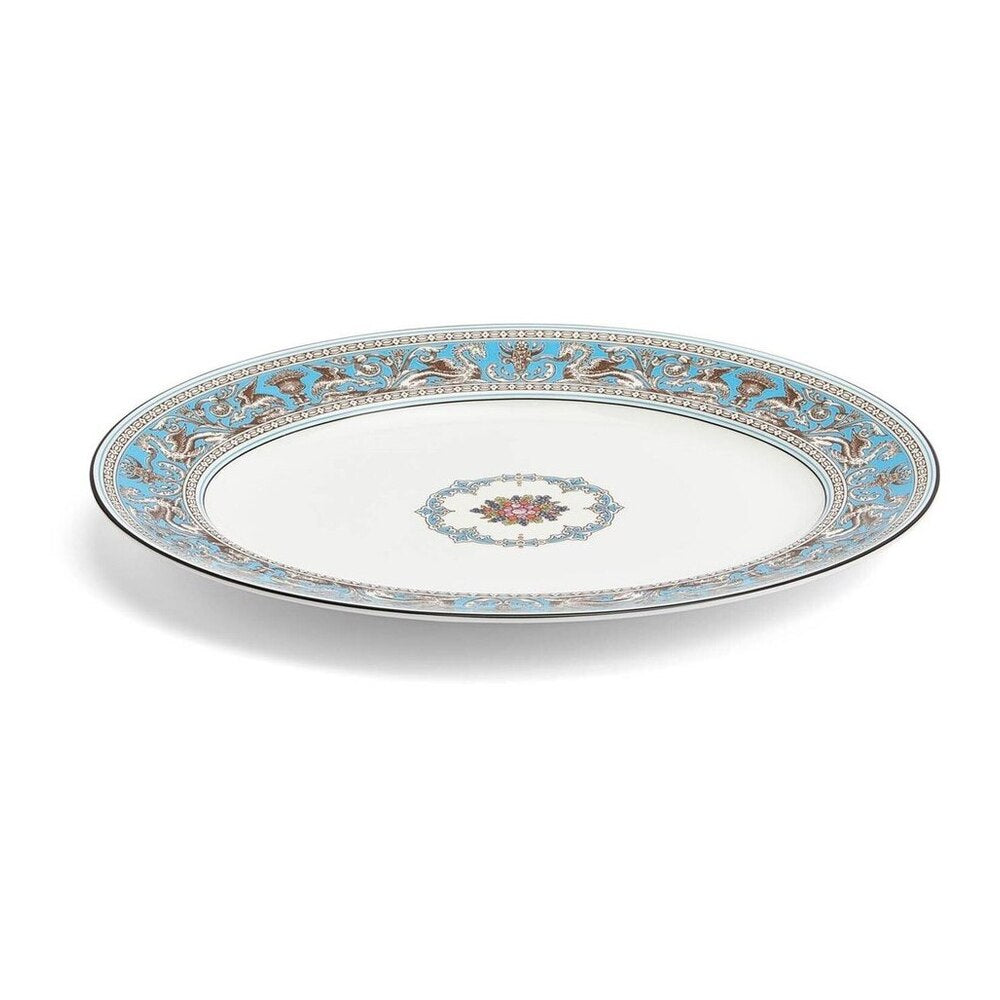 Florentine Turquoise Oval Dish 35 cm by Wedgwood Additional Image - 1